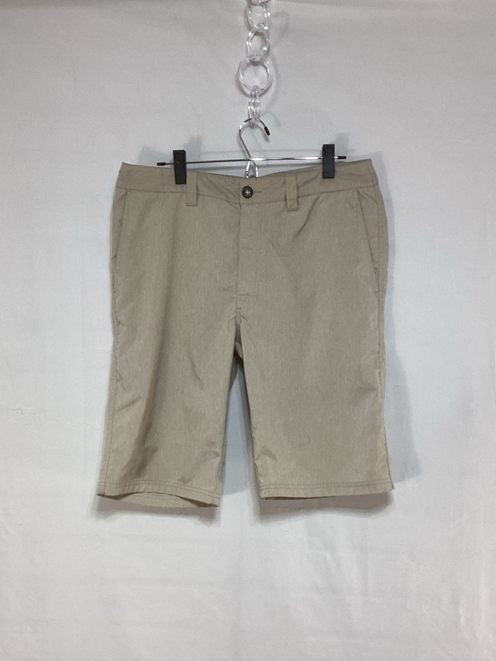 BKE Hybrid 32 Men's Khaki Flat Front Chino Shorts